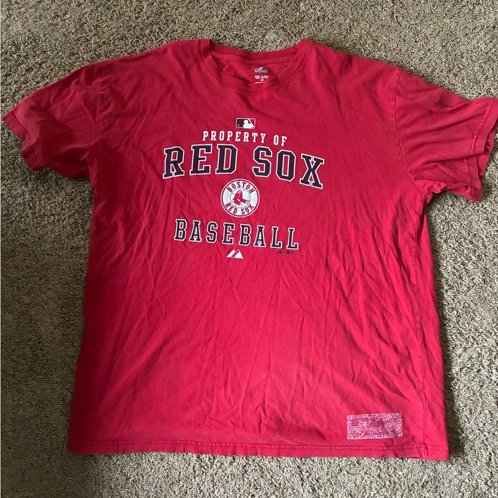 Majestic Red Sox Baseball Tee - Red